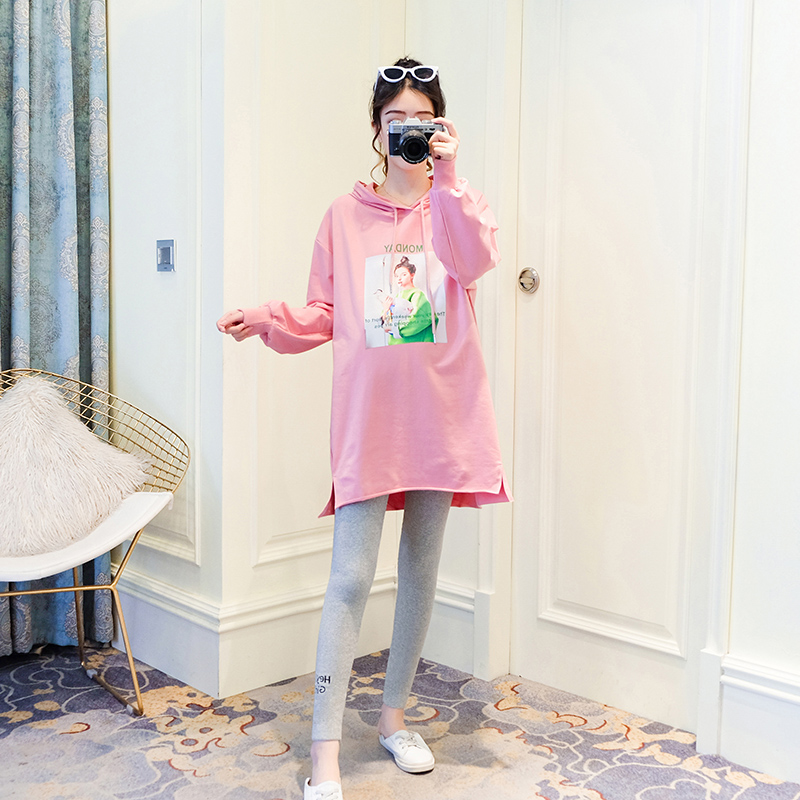 孕妇秋装连帽卫衣两件套2019打底裤88.00元包邮