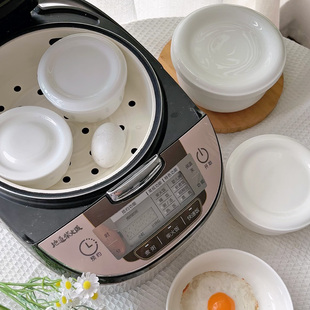 釉下彩食品级带盖蒸碗骨瓷蒸蛋专用碗婴儿辅食小碗陶瓷微波炉饭盒