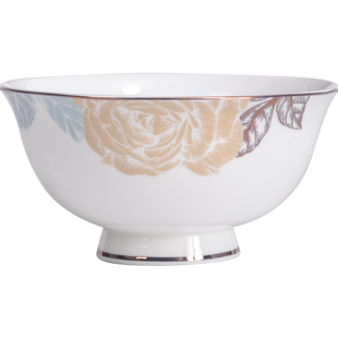 法式风2025新款唐山骨瓷餐具家用碗盘子高档好看的饭碗具碗碟套装