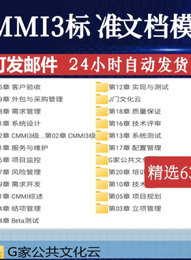 CMMI3标准文档模cx板项目管理规范规划需求配置立项资料软件系统