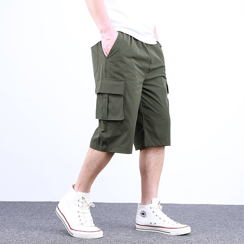 夏季新款速干冰丝五分裤男外穿篮球运动短裤男薄5分裤子宽松休闲