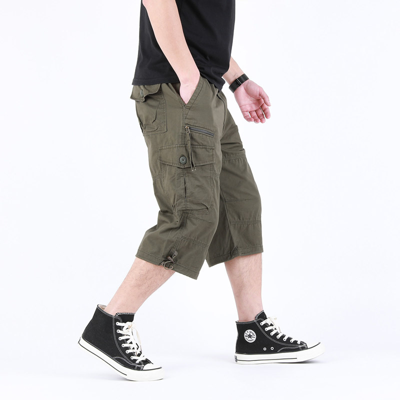 夏季薄男士运动裤七分裤男休闲宽松7分裤青年工装裤子男短裤潮流,男装,休闲裤,淘宝优惠券,粉丝福利购,淘宝优惠卷