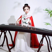 女童古箏考級(jí)禮服長裙中國風(fēng)漢服