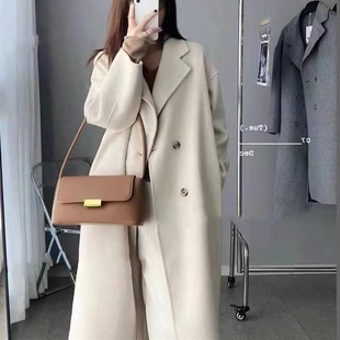 高级感毛呢外套女中长款过膝新款秋冬季学生韩系显瘦呢子大衣