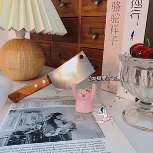 创意刀迷你小菜刀拆快递开箱刀家用木柄水果披萨黄油面包刀