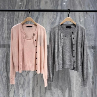 微闪绵羊毛针织衫 2026春新品 正品 背心两件套MBF1CAR009 C系列