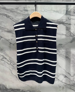 针织衫 正品 轻薄2025夏醋酸棉纱宽肩立裁马甲MBE2SWT026 C系列