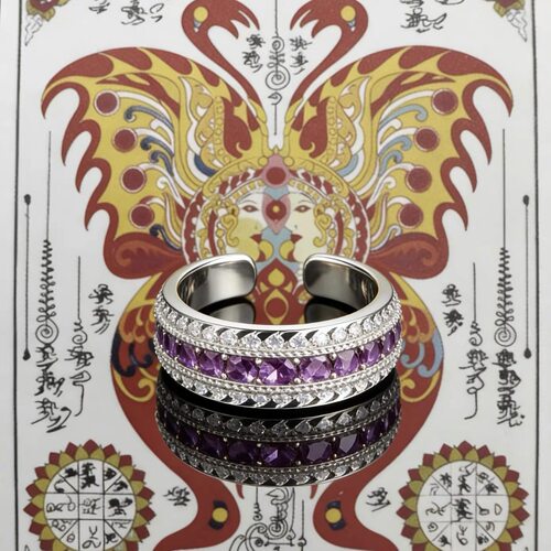 泰国特色佛牌 古巴杰士纳 正品蝴蝶戒指 情侣可调节