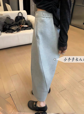 小个子七分休闲哈伦裤女秋季新款宽松奶奶裤显瘦九分休闲运动裤xs