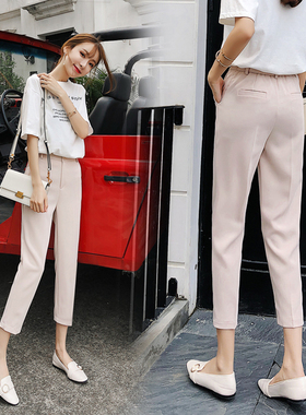 155cm小个子女装春夏韩版八九分烟管裤矮个子145cm小码西装裤女xs