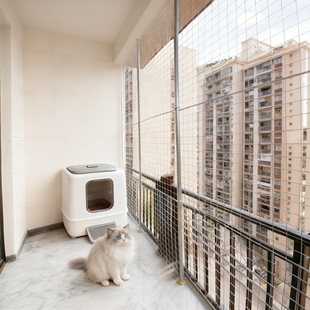宠物笼猫笼防猫网挡门护栏加固铁围栏养猫封窗阳台网防猫跳窗神器