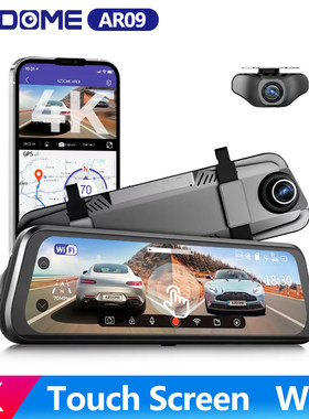AZDOME AR09 4K Car Mirror DVR Dual Cam Touch Screen Recorder