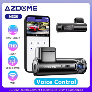 DVR Voice Parking M330 Monitor 24H Car WiFi AZDOME Control