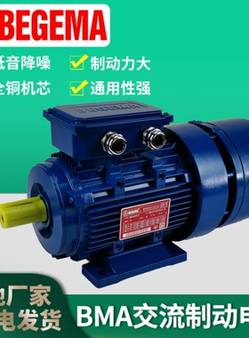东莞供应BEGEMA刹车电机BMA80B4 8024-0.75KW交流制动马达立卧式