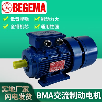 东莞供应BEGEMA刹车电机BMA80B4 8024-0.75KW交流制动马达立卧式