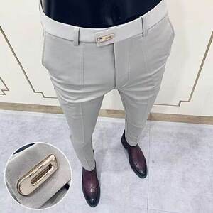 男士商务垂感免烫休闲裤韩版轻奢