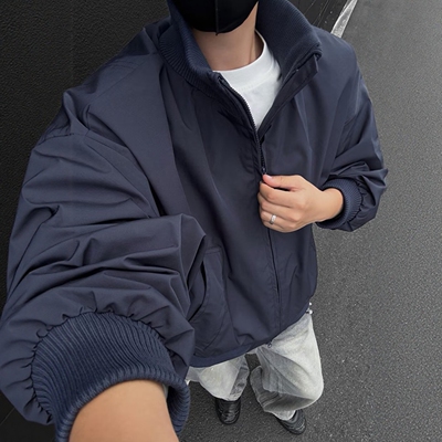 cleanfit藏青色飞行夹克男秋季