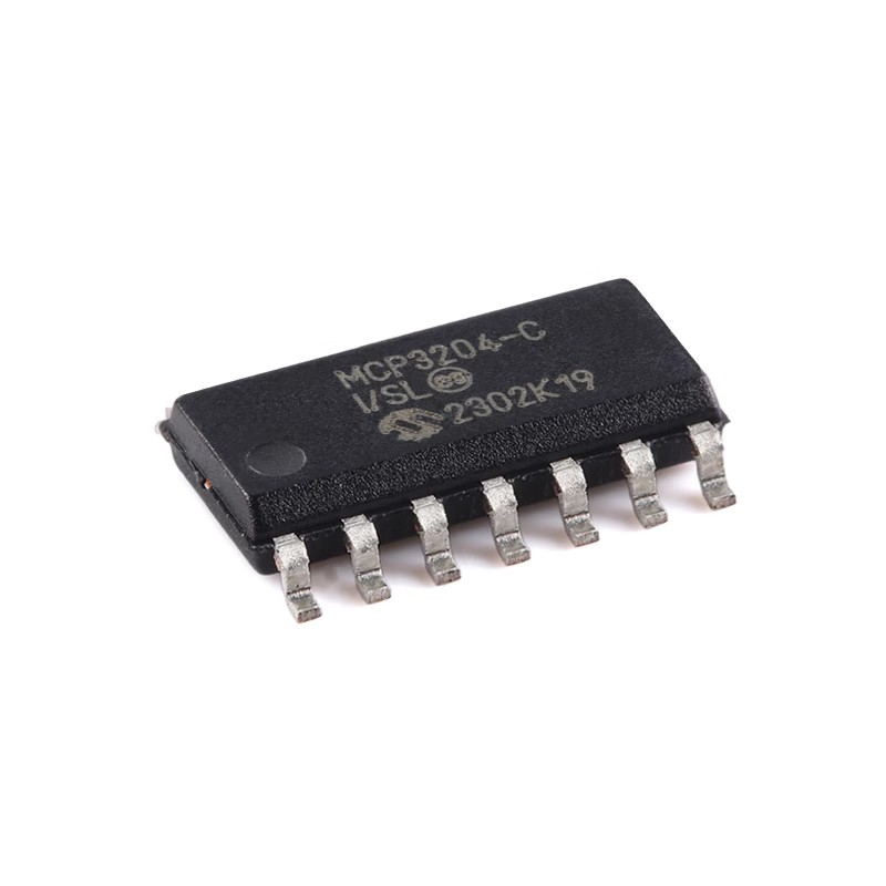 全新原装 MCP3204T-CI/SL SOIC-14 12位四通道A/D转换器芯片