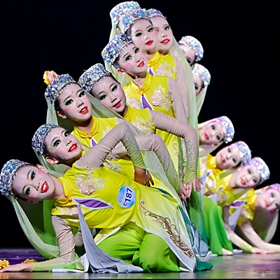 沙枣子花开十里香儿童回族民族舞蹈女童古典舞少数民族舞蹈演出服