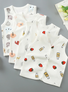 宝宝马甲春秋外穿薄款纯棉背心婴儿幼儿背心儿童小马夹男童坎肩女