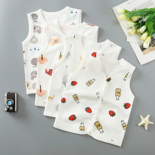 春秋外穿纯棉婴儿男童背心薄款