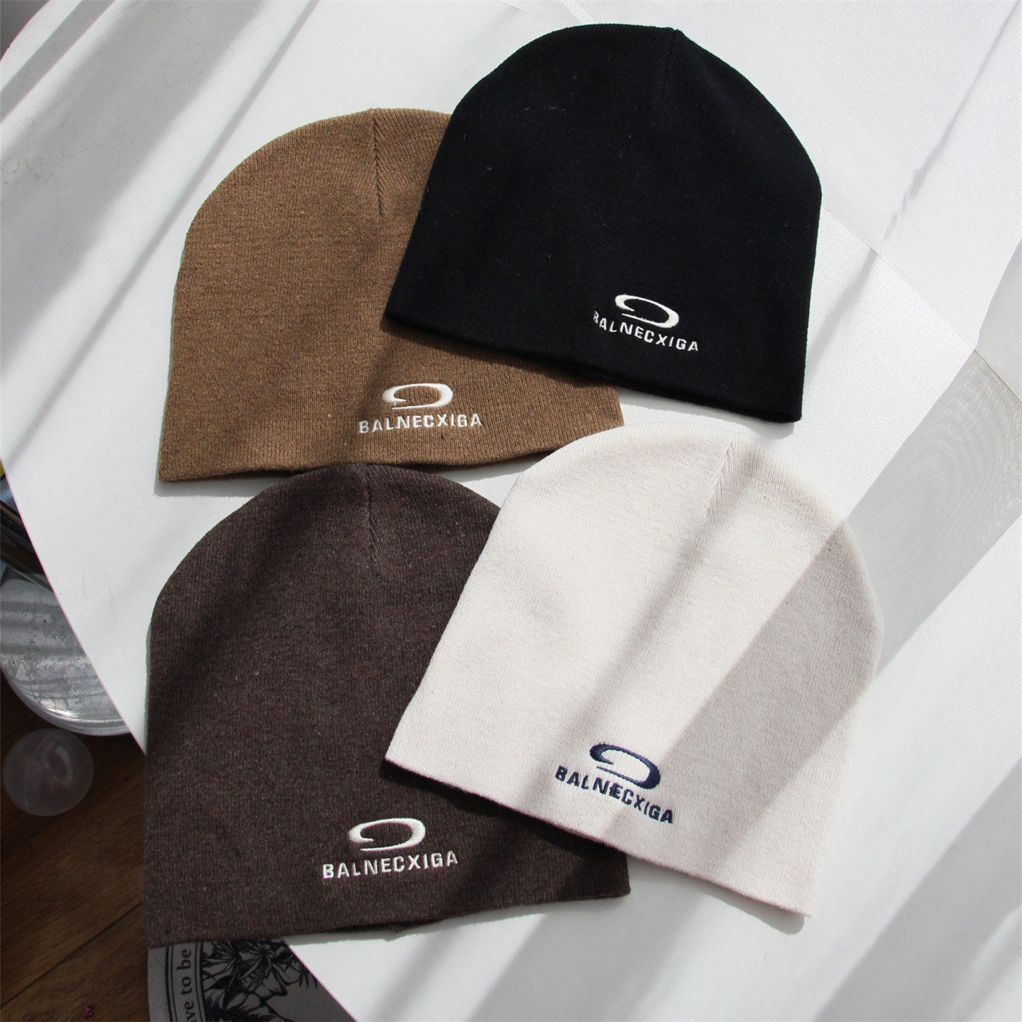 潮牌字母刺绣冷帽毛线帽子女秋冬天套头帽显脸小包头针织帽男