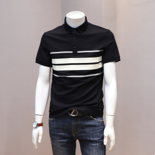 百搭短袖 商务修身 大码 T恤休闲翻领撞色拼接保罗衫 男士 Polo衫 夏季