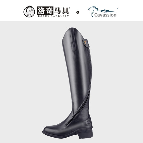 专业马术牛皮长靴筒靴Cavassion