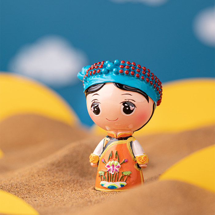 草原的礼物少数民族潮玩扎赉特客厅书房桌面树脂治愈迷你摆件礼盒