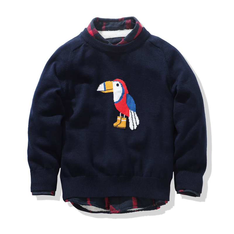 柔软纯棉提花毛衣针织衫童装