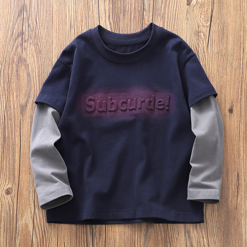 有型舒适男童春秋假两件长袖T恤~儿童中大童棉圆领打底衫童装W8,童装/婴儿装/亲子装,T恤,淘宝优惠券,粉丝福利购,淘宝优惠卷