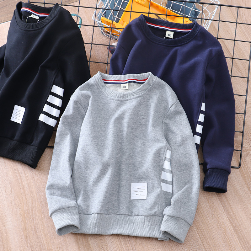 好品质男童落肩袖卫衣套头衫
