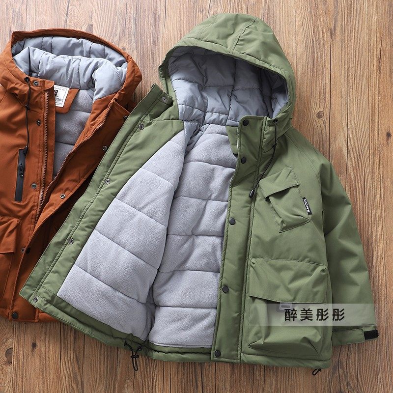 童装男童秋冬新款连帽保暖棉服