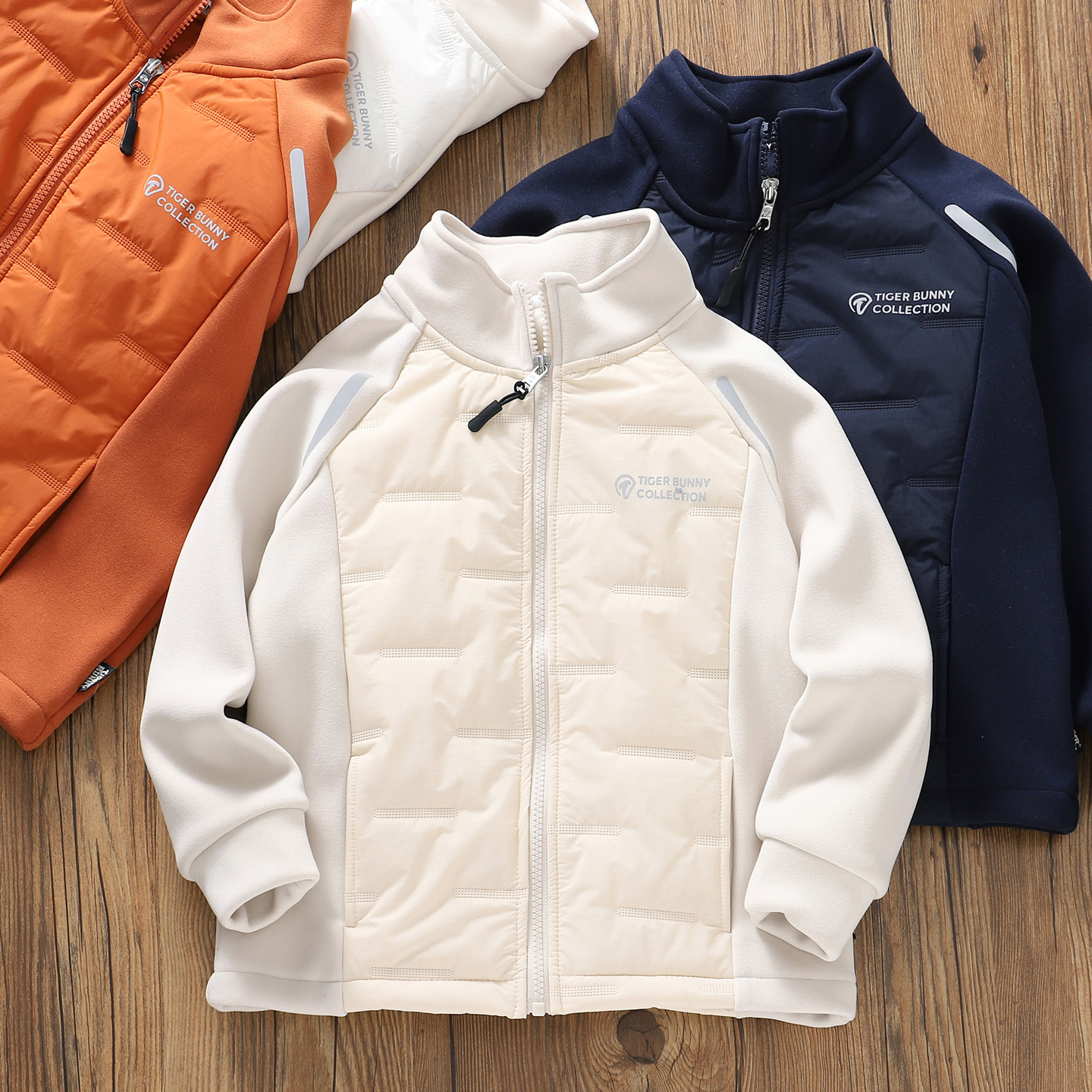 校服神器男童立领拼接奥利绒卫衣