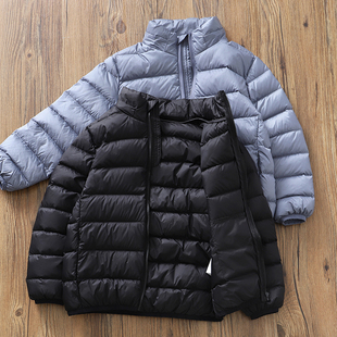W可拆帽当内胆校服神器鸭绒~秋冬儿童立领羽绒男童轻薄保暖W12