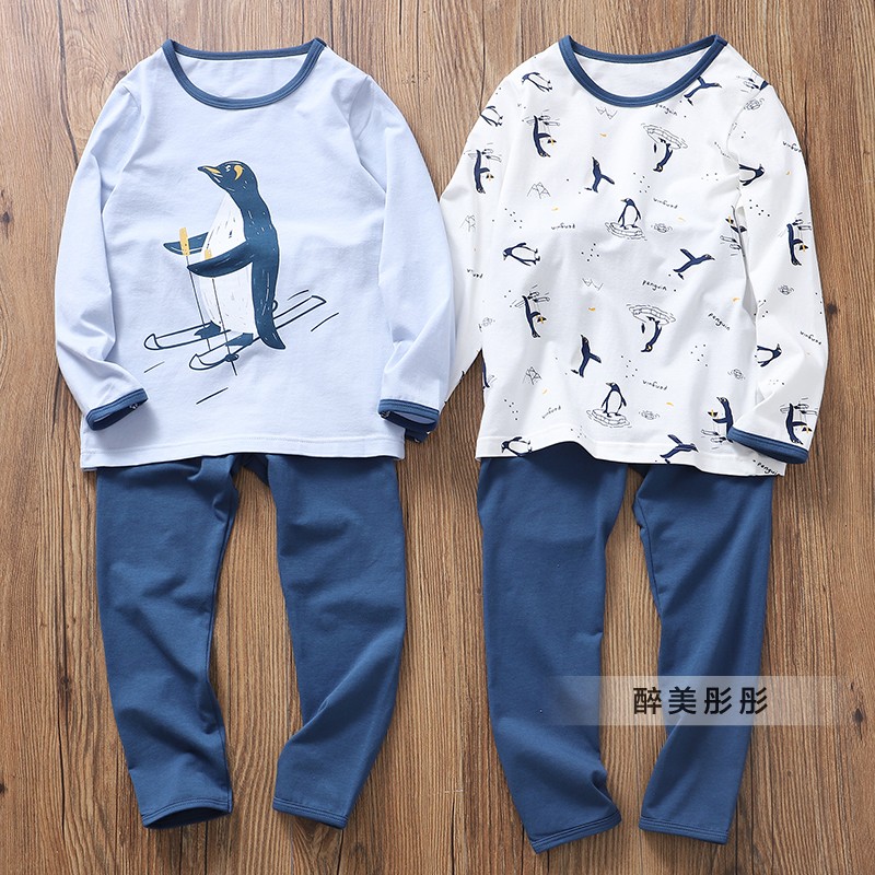 男童春秋新款内衣套装家居服