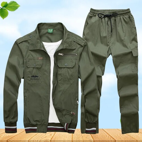 夏季薄款纯棉工作服套装