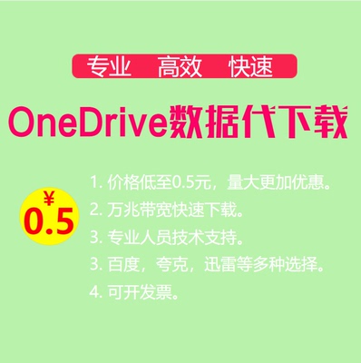OneDrive数据转存 代下载数据集 文件转存网盘 资料模型深度学习