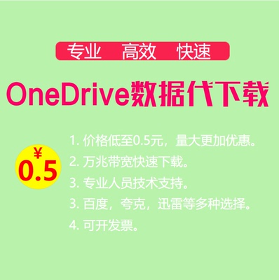 OneDrive数据转存 代下载数据集 文件转存网盘 资料模型深度学习