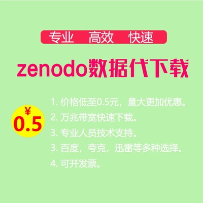 Zenodo文件代下载 数据集下载转存服务 模型文献资料下载 人工