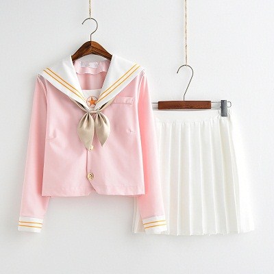 浅粉软妹裙jk刺绣学院风韩国水手服券后73.00元