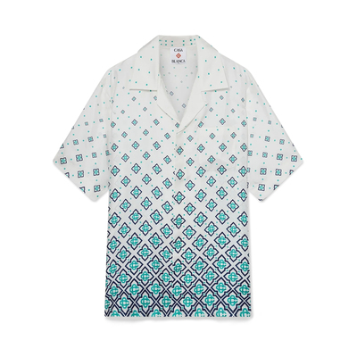casablanca 25 渐变碎星 度假风丝休闲 夏威夷度假百搭短袖衬衣