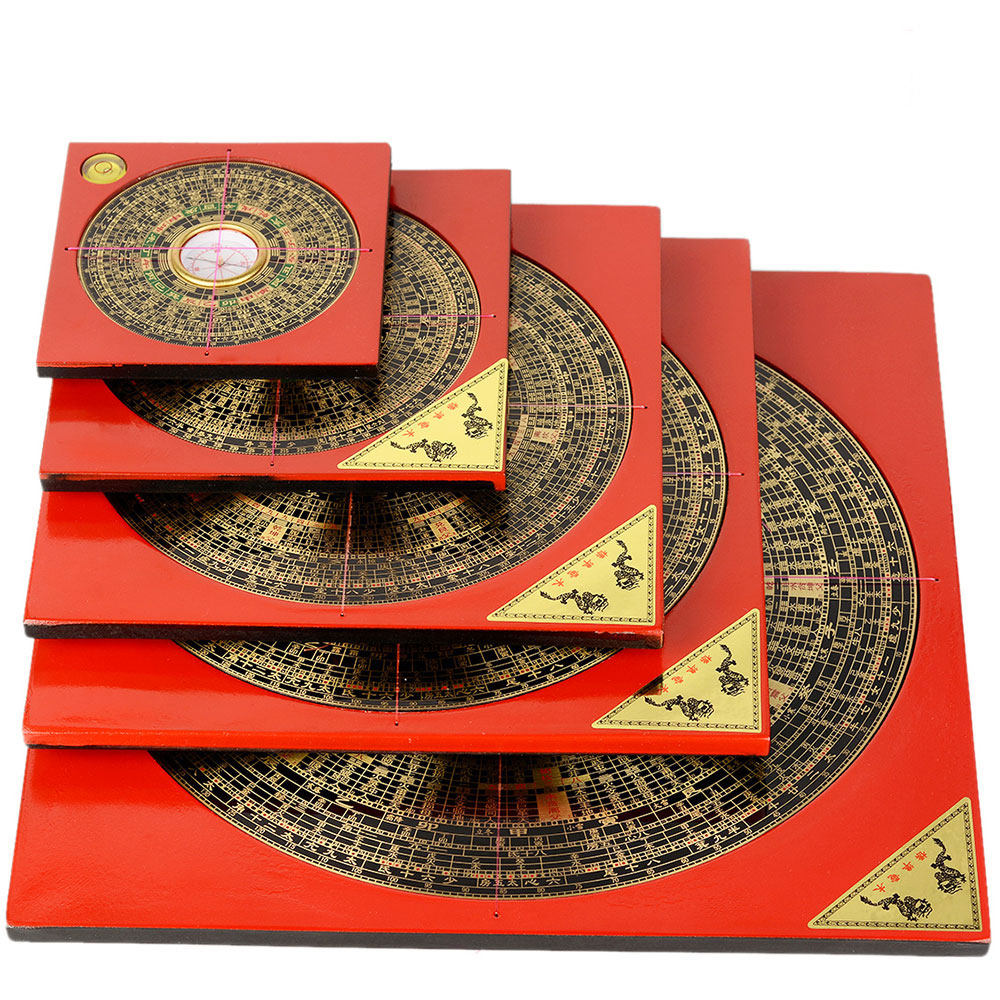黄铜罗盘5寸8寸三元高级三合综合专业高精度铜罗经八卦盘随身轮盘