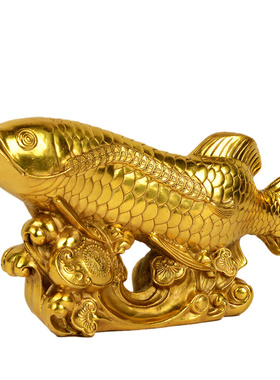 铜鱼摆件铜龙门年年有余家居客厅办公室R店铺公司装饰礼品