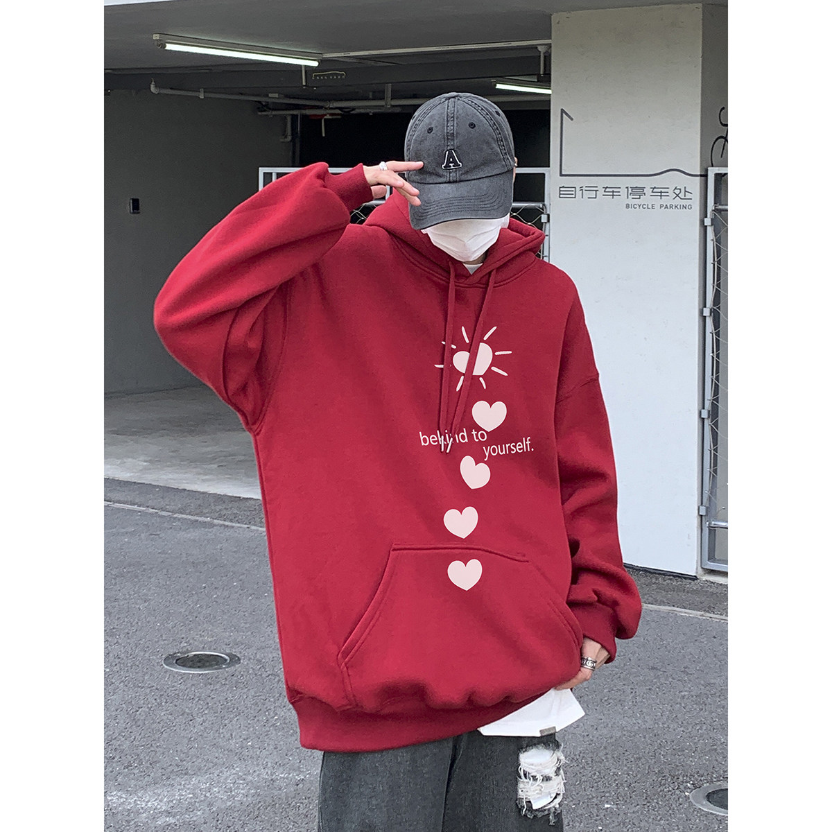直播品质！重磅加绒新品连帽宽松套头卫衣XZ203-W655加绒-P58,男装卫衣,星座203