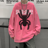 直播品质！秋装新品水洗做旧宽松印花长袖T恤XZ203-CT228-P55..，男装T恤，星座203