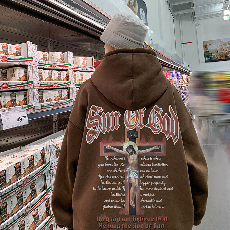 XZ203-W74-P60抖音品质重磅360克加绒65棉连帽卫衣，男装卫衣，星座203