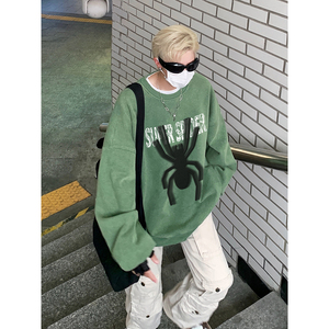 直播品质! 23秋冬重磅水洗做旧圆领卫衣 XZ203-W616-P58图片