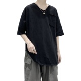 XZ203-DT130-P25夏季休闲V领短袖T恤，男装T恤，星座203