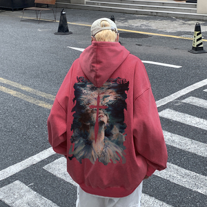 直播品质!  秋冬重磅水洗做旧连帽卫衣 XZ203-SW639-P68.图片